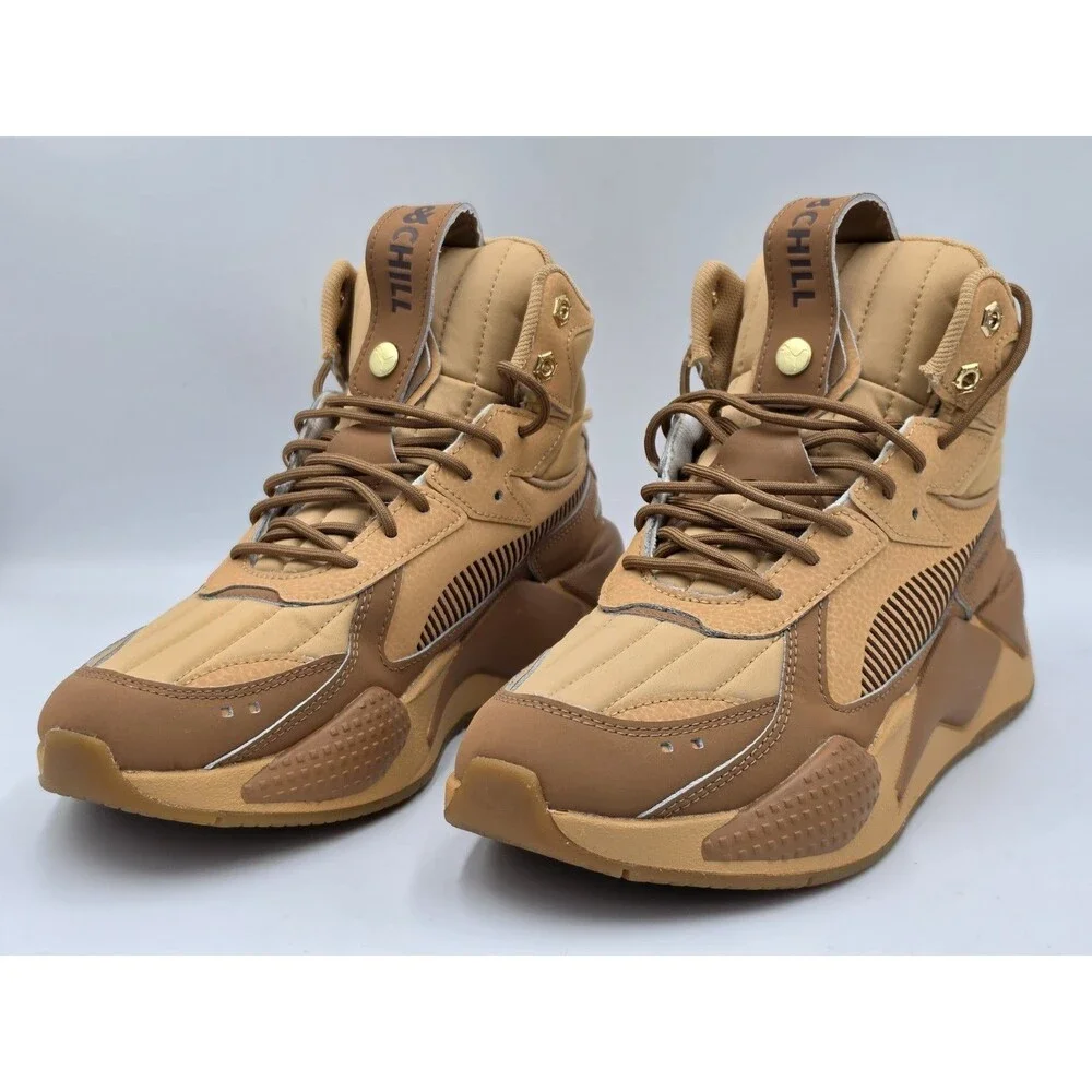 PUMA Mens Rs-X Mid & Chill High Shoes Casual Taffy Chipmunk Women's Size 8.5